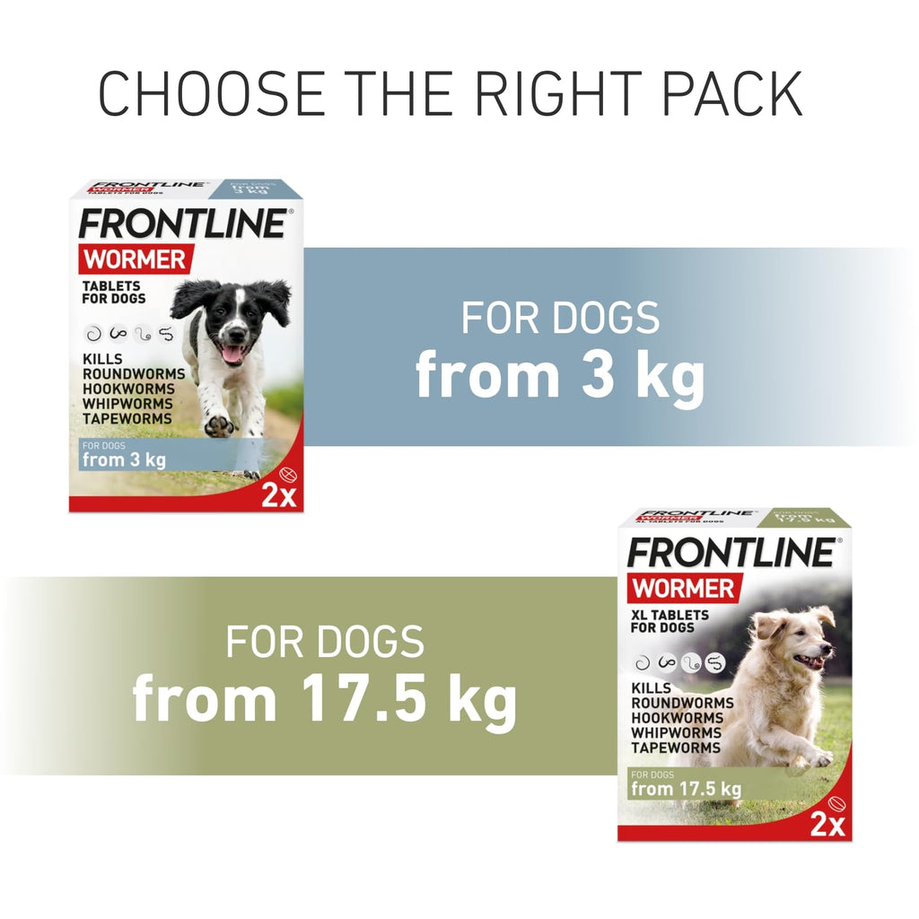 FRONTLINE WORMER - Worming Tablets for Dogs - 2 Tablets