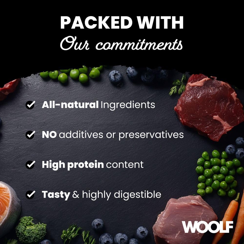 WOOLF Soft Duck Fillet Dog Treats - Complementary Snacks for Dogs. All-Natural Ingredients, High Meat Content, Nutritional, Free from Artificial Additives. Suitable for Dogs (100g)