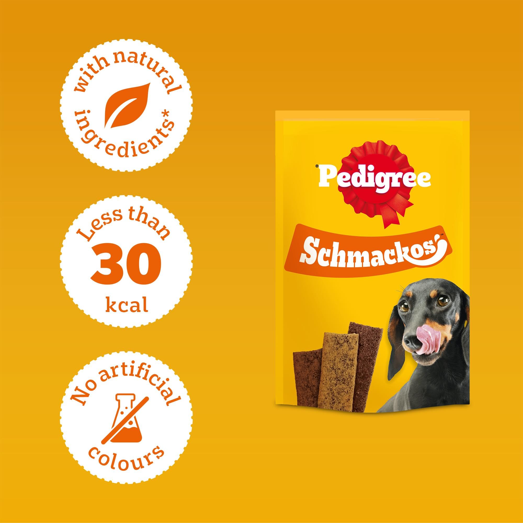 Pedigree Schmackos Mega Pack 110/112 Strips Snacks, Dog Treat Multipack with Beef, Lamb and Poultry Flavours