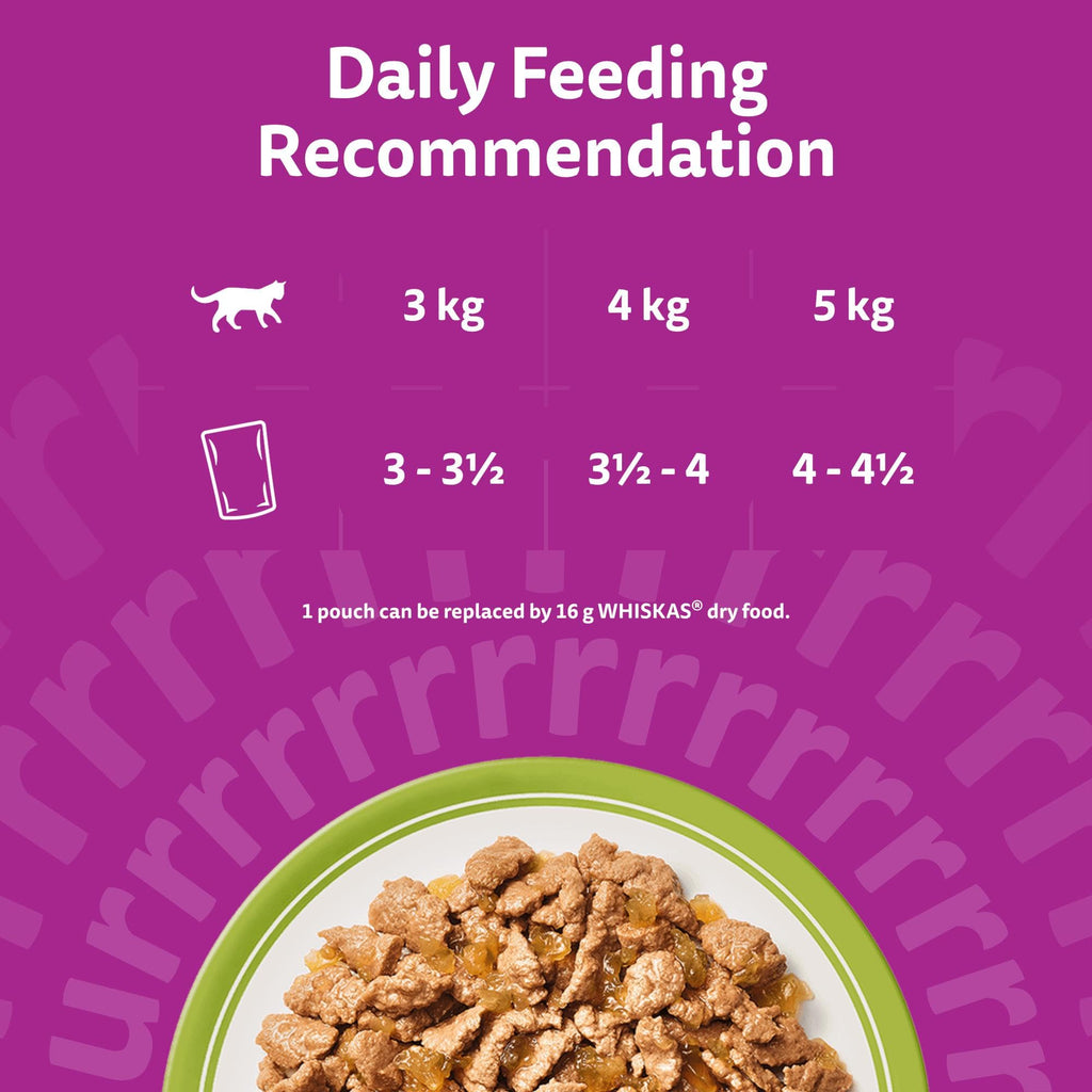 whiskas 1 plus Adult Mixed Selection in Jelly 84 Pouches, Adult Wet Cat Food, Megapack (84 x 85 g)