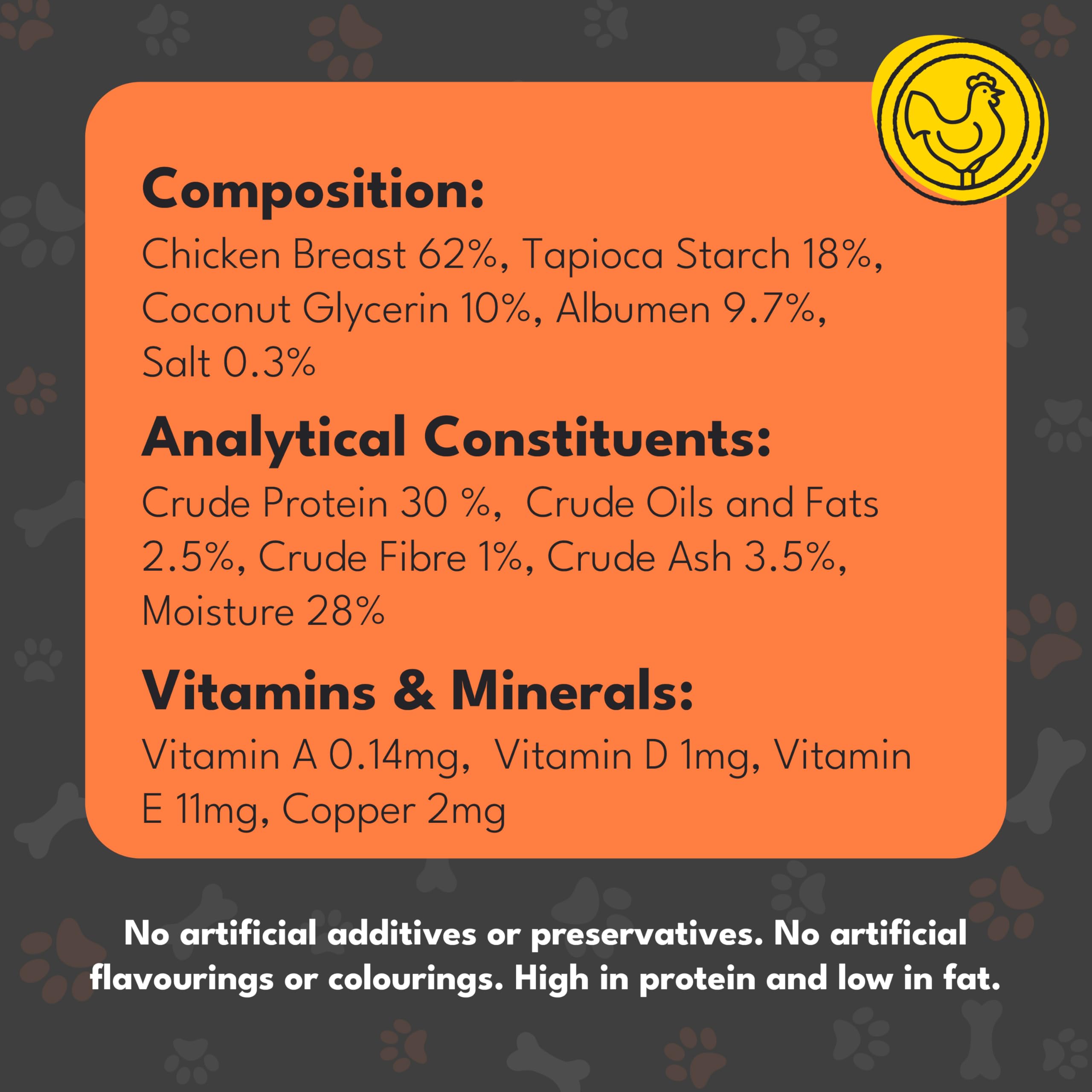 Pet Munchies Chicken Dog Training Treats, Grain Free Tasty Bites with Natural Real Meat, Low in Fat 50g