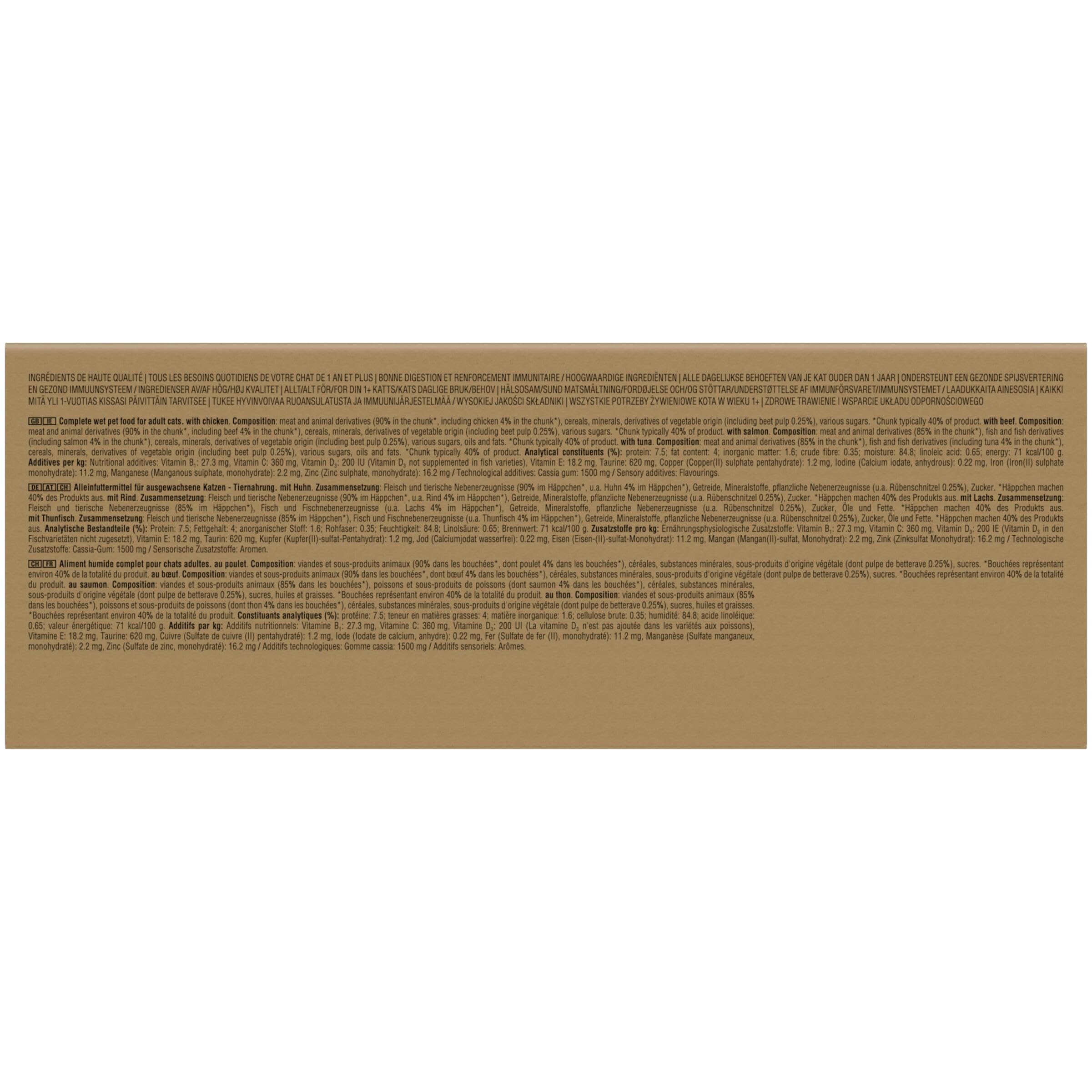whiskas 1 plus Adult Mixed Selection in Jelly 84 Pouches, Adult Wet Cat Food, Megapack (84 x 85 g)